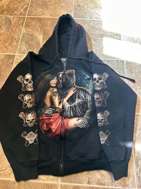vintage rock eagle graphic hoodie